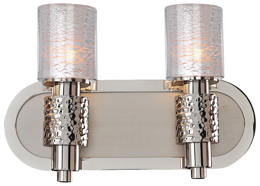 Ashington 8 1/2" High Satin Nickel 2-Light Wall Sconce