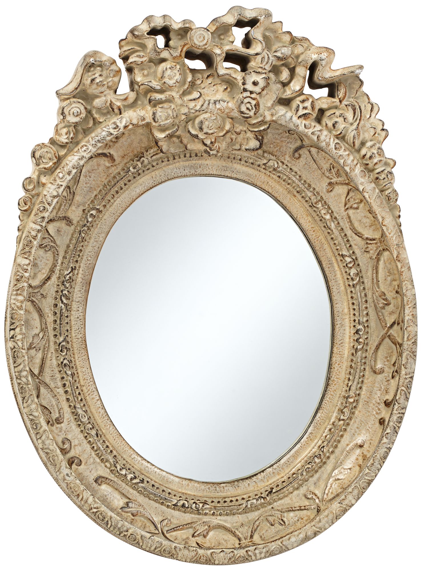 Mansfield Park Stone Crown 12" x 16 1/2"  Wall Mirror