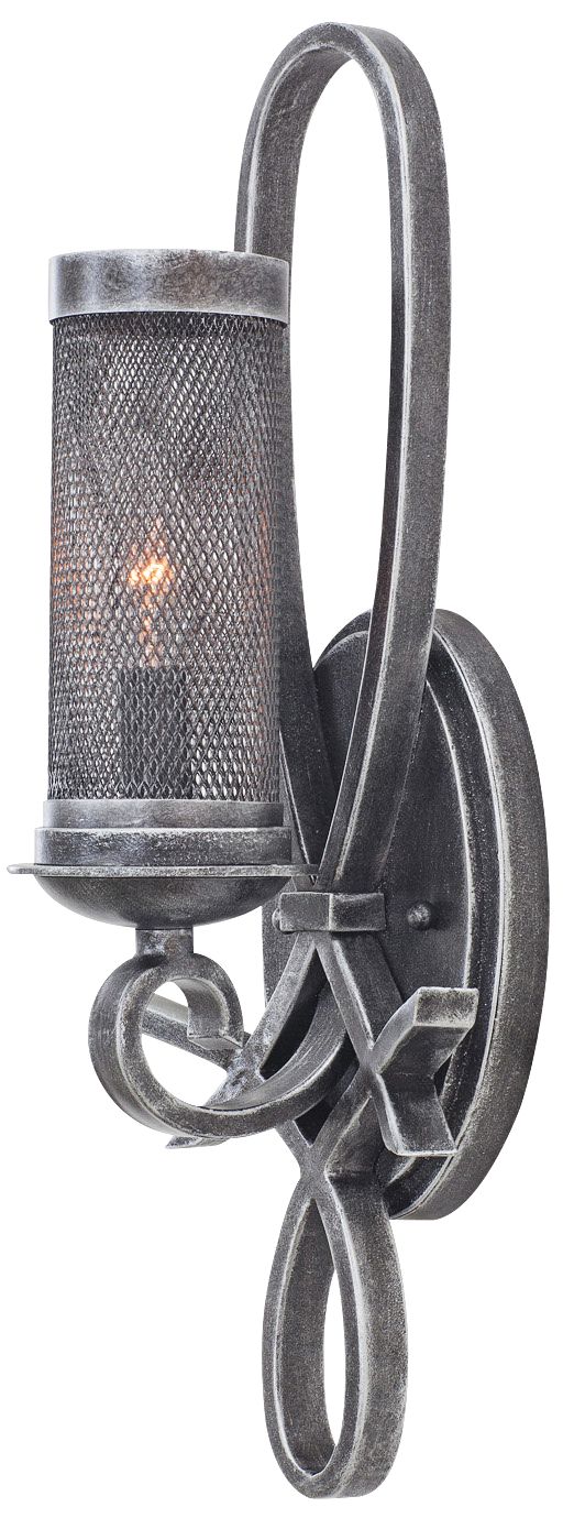 Delancey 19" High Vintage Iron Mesh Wall Sconce