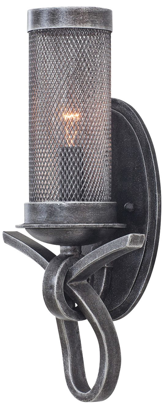 Delancey 17" High Vintage Iron Mesh Wall Sconce
