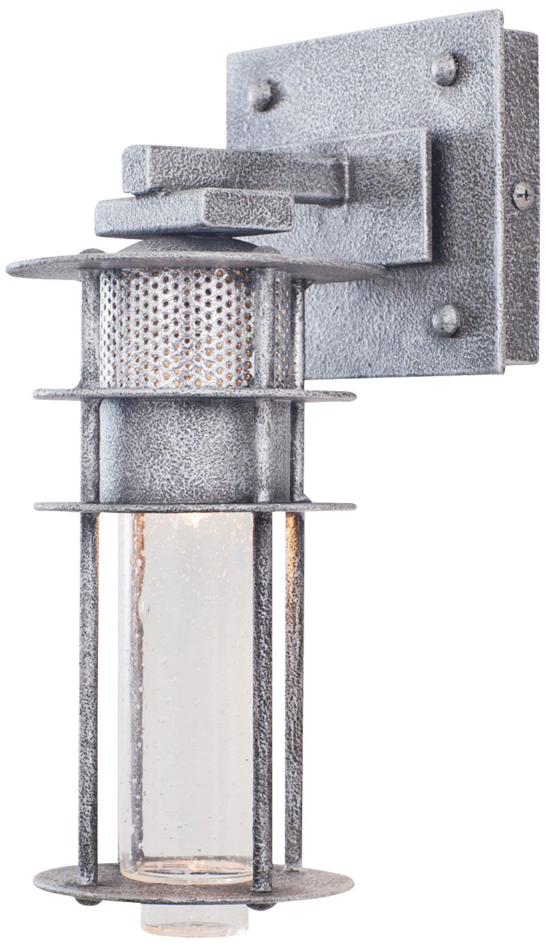 Anchorage 12 1/4" High Rugged Iron Glass Wall Sconce