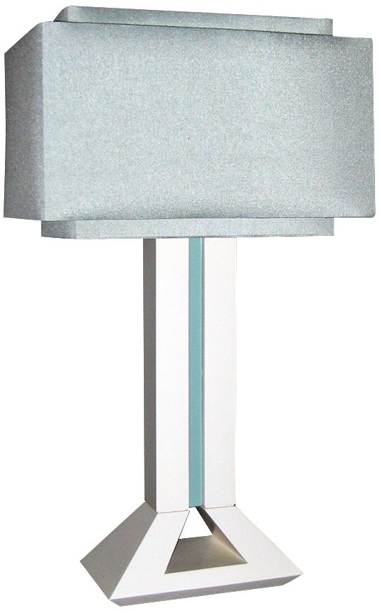Modern Times Off-White and Blue Table Lamp