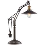 Emile Oil-Rubbed Bronze Adjustable Pulley System Industrial Desk Lamp