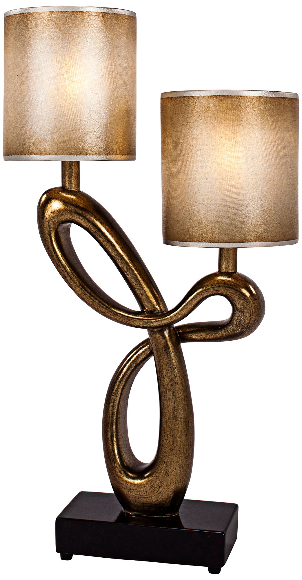 Woodward Hand-Painted 2-Light Accent Table Lamp