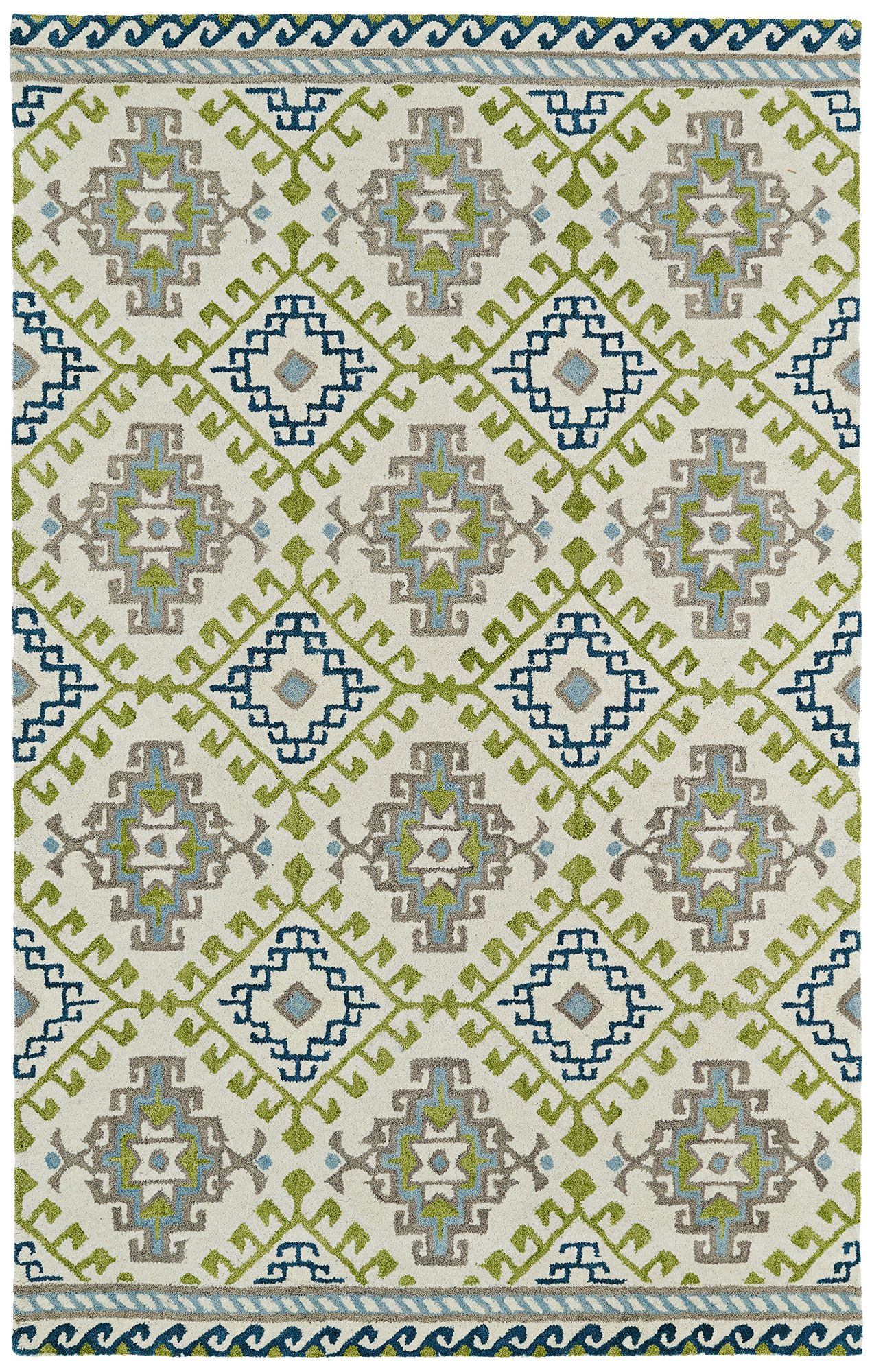 Kaleen Global Inspirations GLB07-01 Wool Ivory Area Rug 