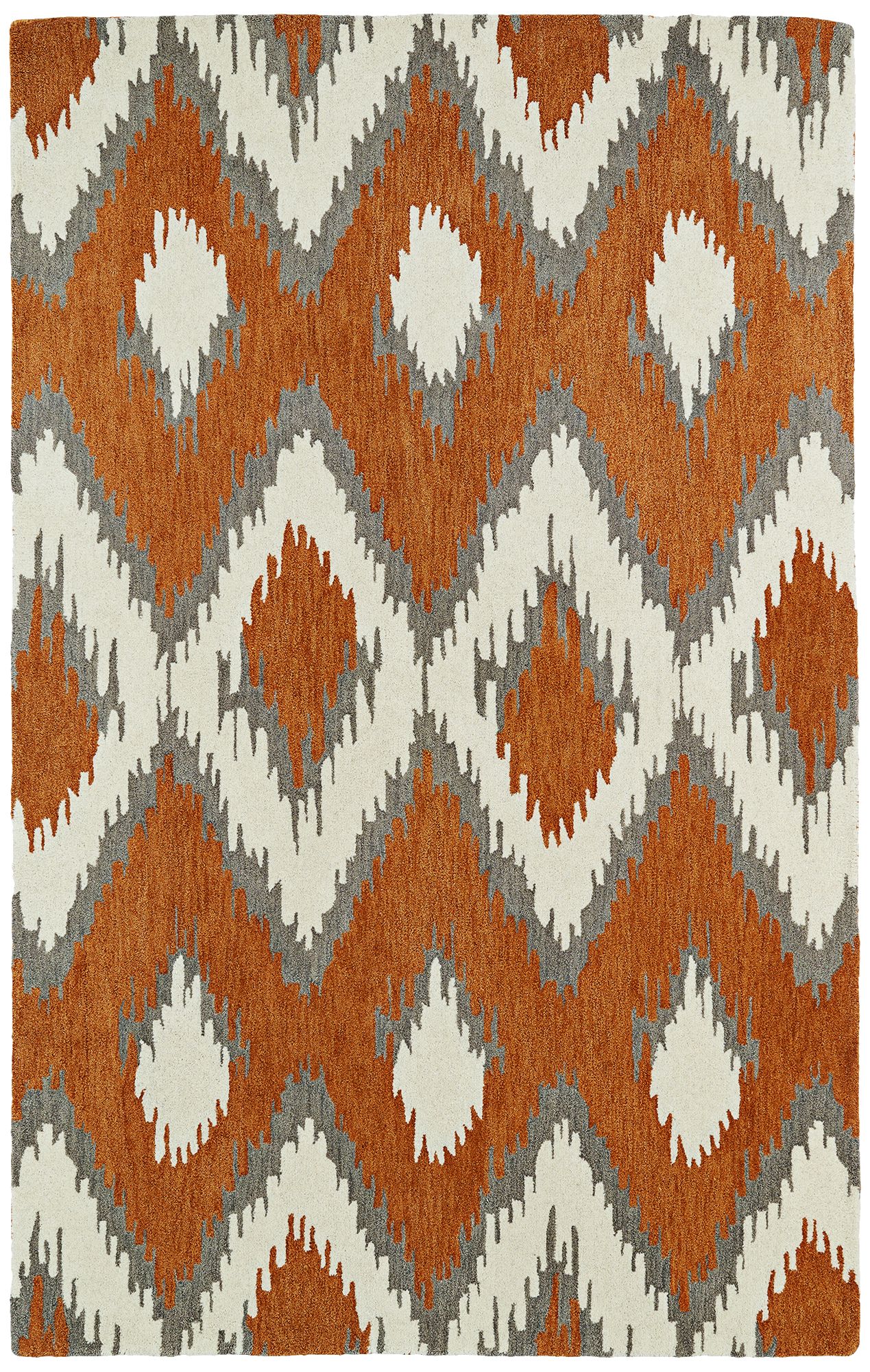 Kaleen Global Inspirations GLB10-53 Orange Diamonds Rug 