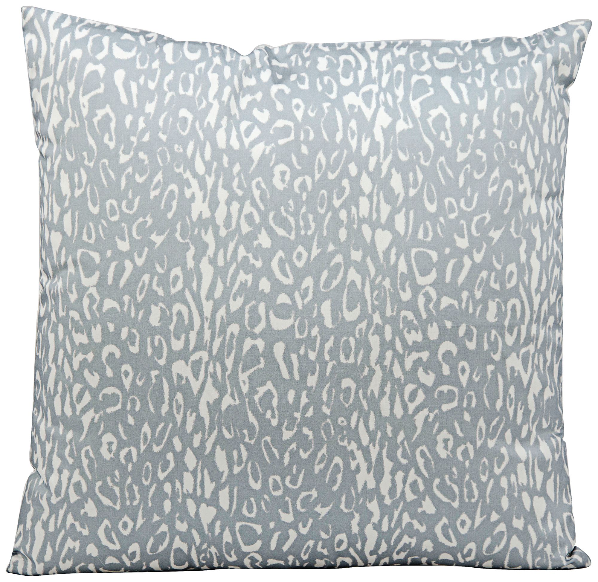 Mina Victory Leopard 20" Gray Indoor-Outdoor Pillow