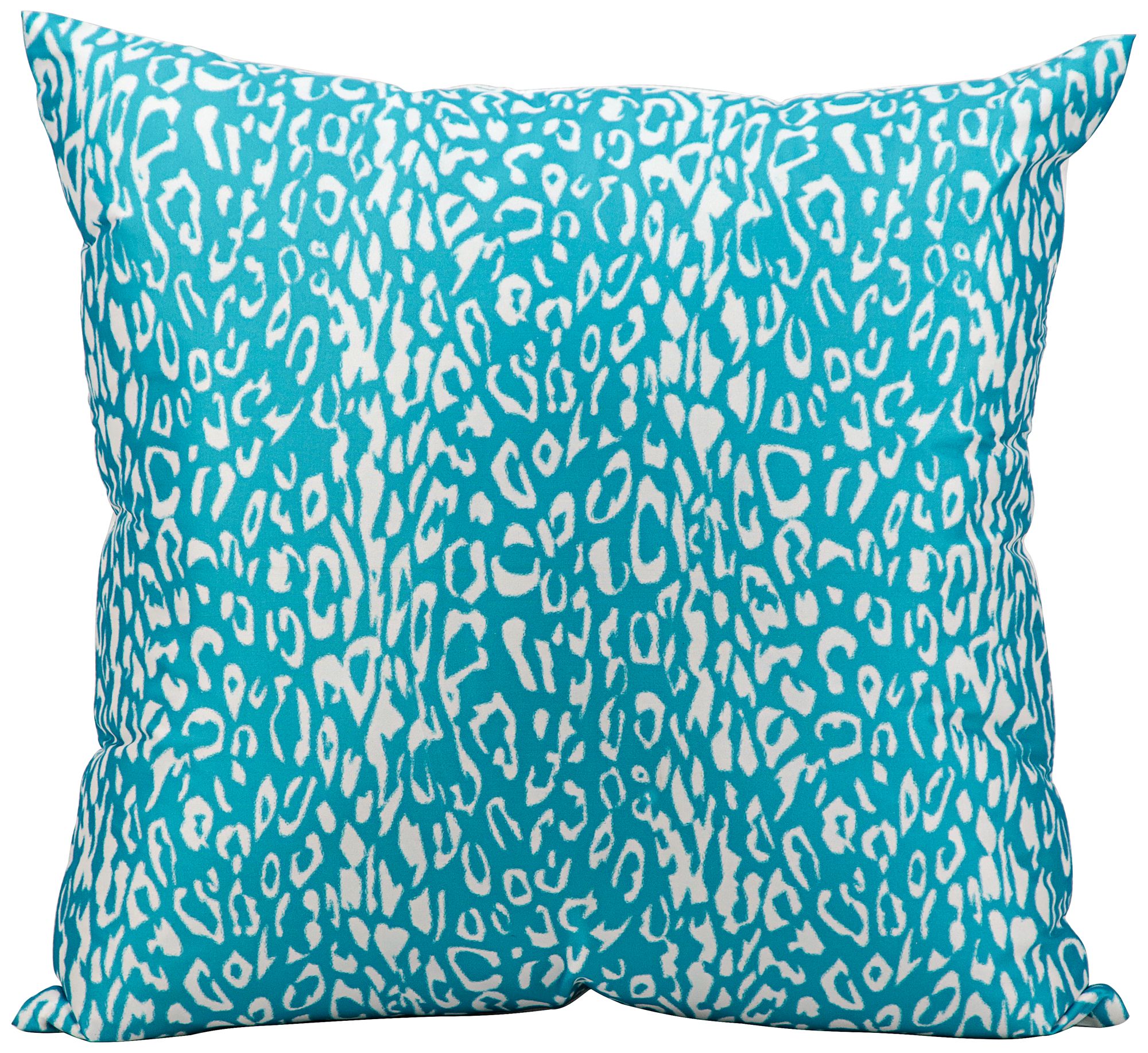 Mina Victory Leopard 20" Turquoise Indoor-Outdoor Pillow