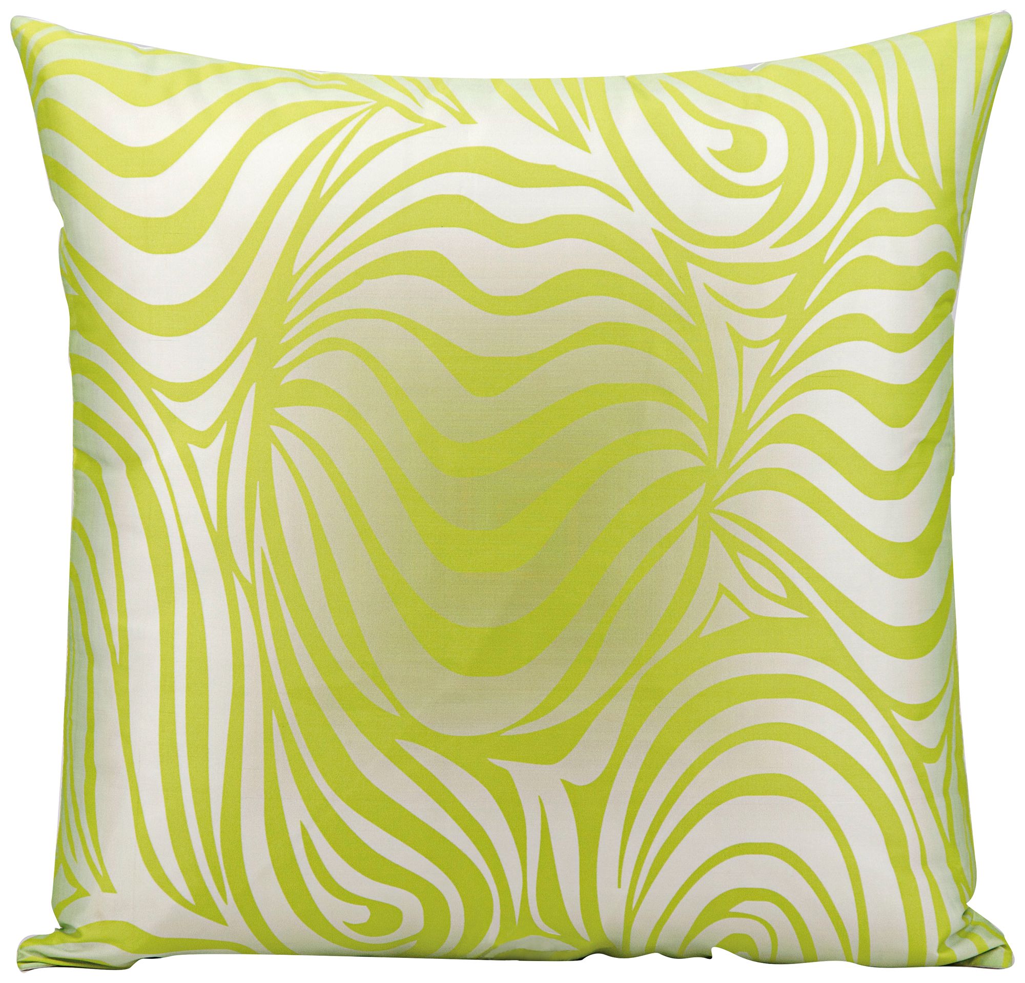 Mina Victory Wave 18" Lime Green Indoor-Outdoor Pillow