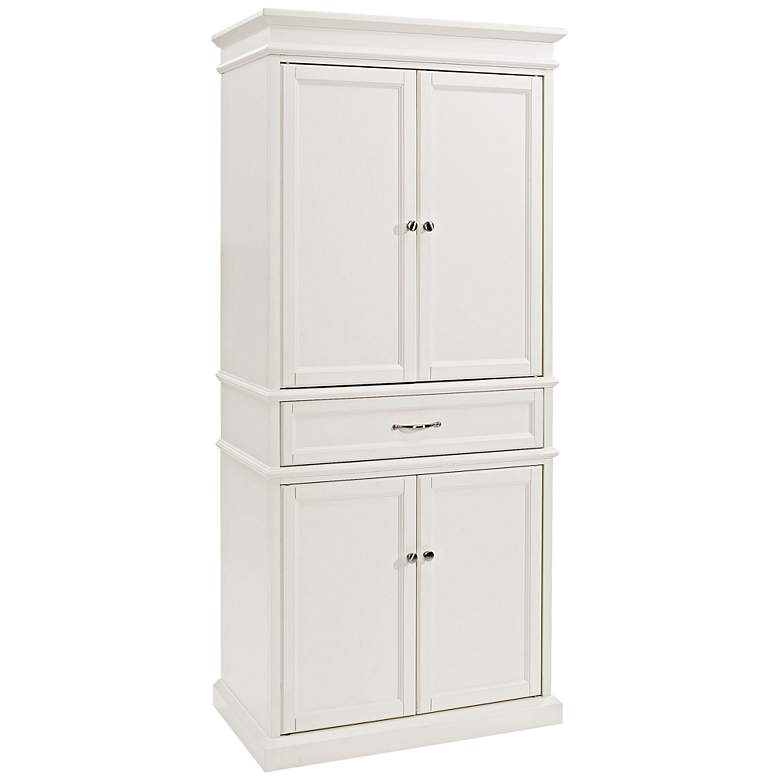 Parsons 33&quot; Wide White 4-Door Kitchen Pantry Cabinet 