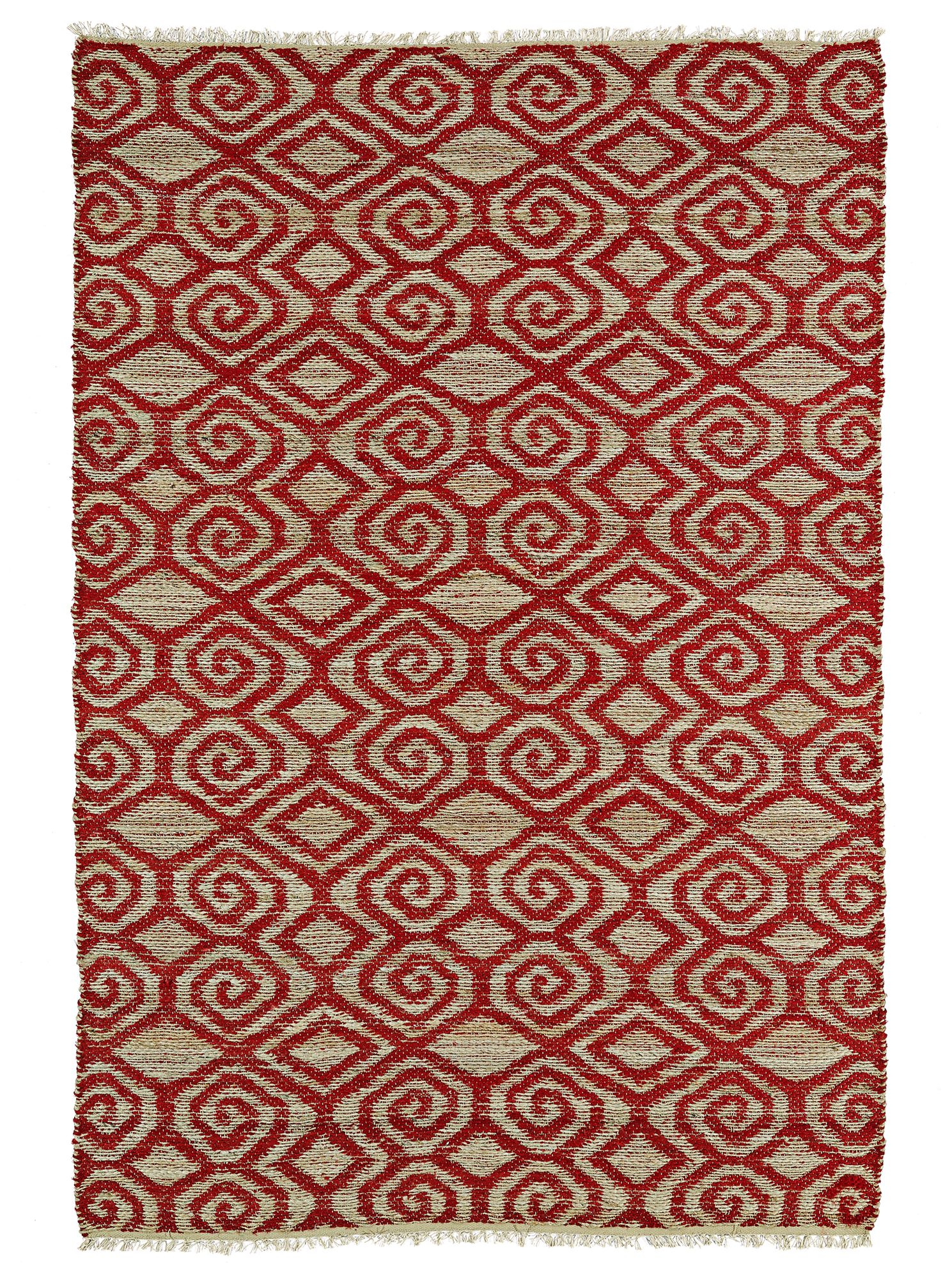 Kaleen Kenwood KEN02-25 Dark Red Jute Reversible Area Rug 