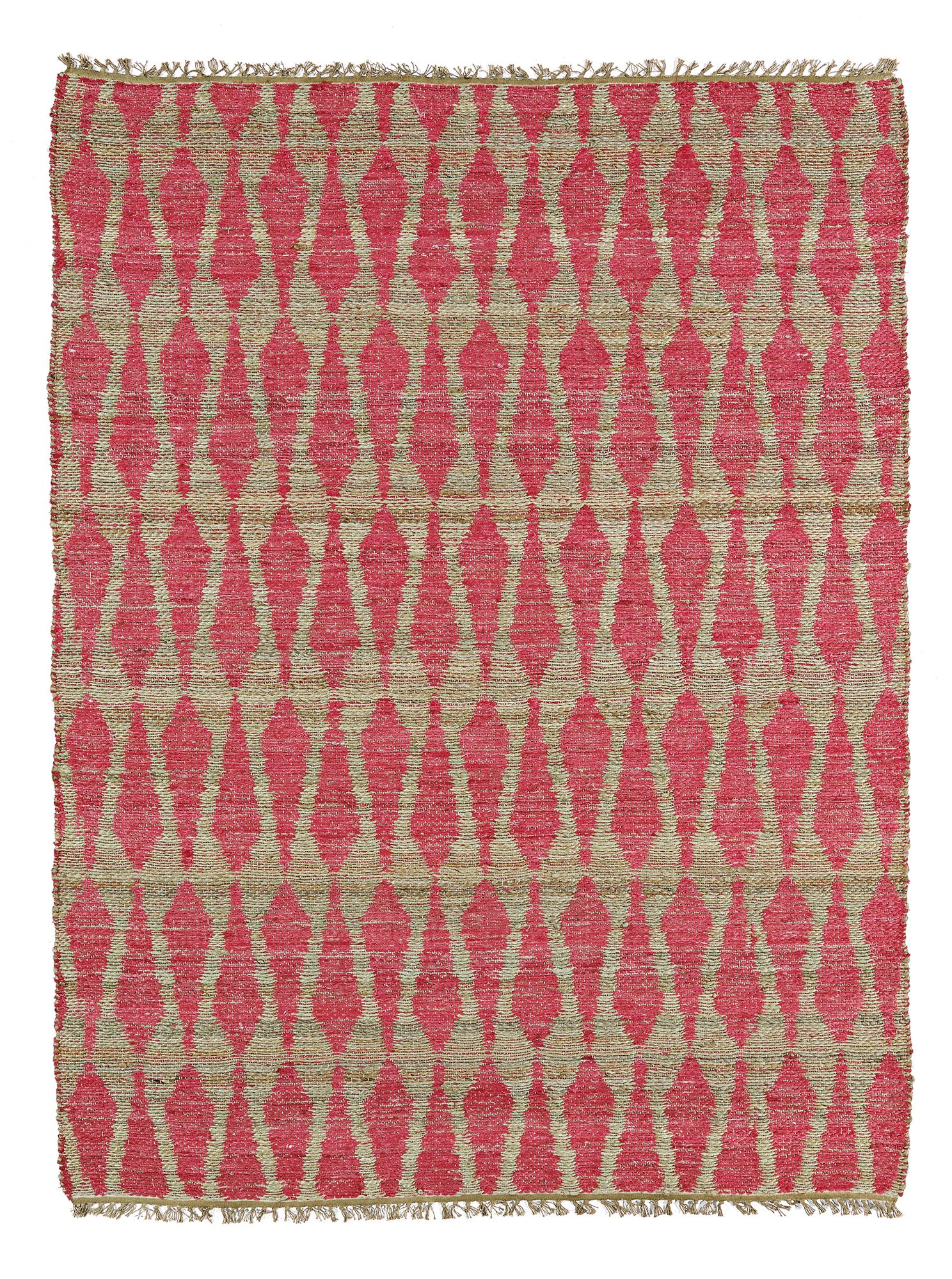 Kaleen Kenwood KEN04-92 Pink Jute Reversible Area Rug 