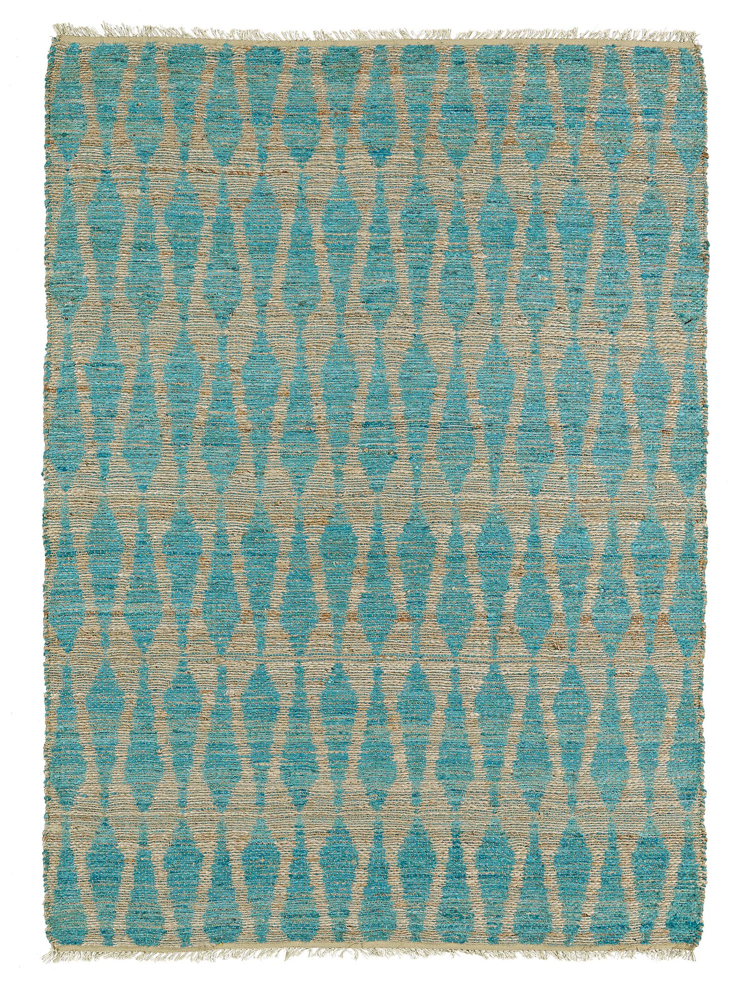 Kaleen Kenwood KEN04-91 Teal Jute Reversible Area Rug 