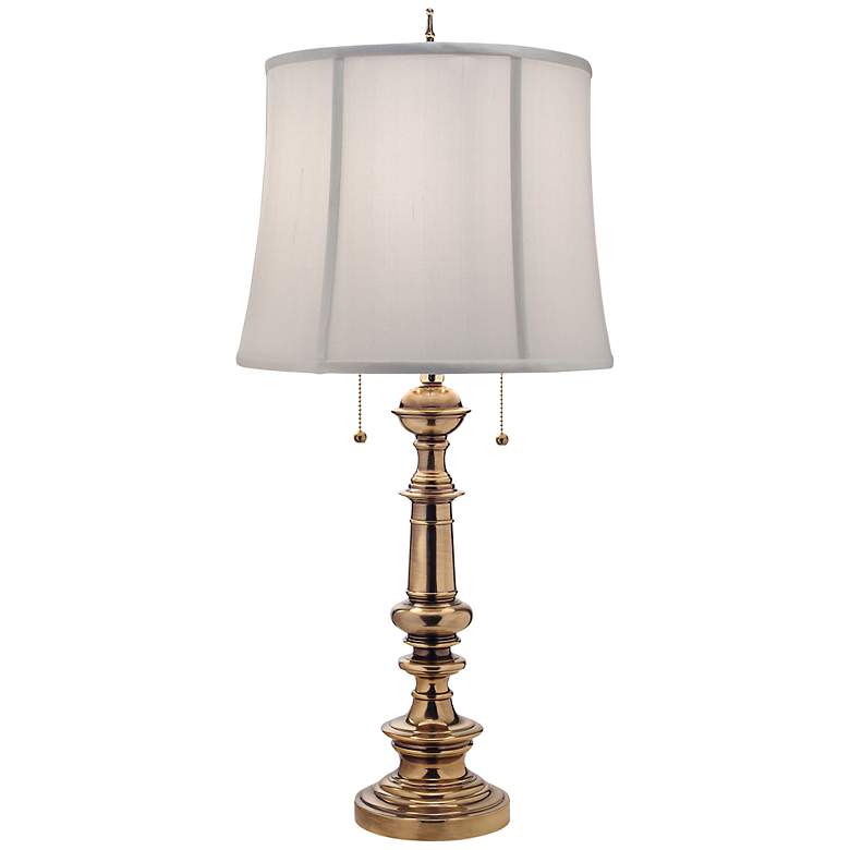 Stiffel Burnished Brass Double Pull Chain Table Lamp - #7H656 | Lamps Plus
