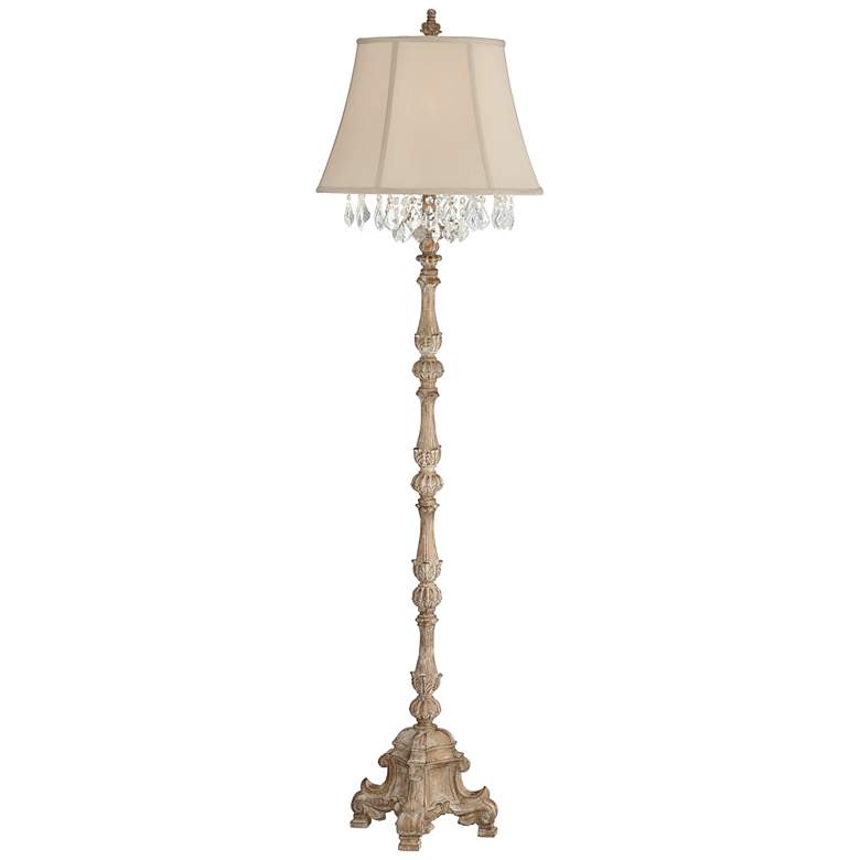 Duval French Crystal Candlestick Floor Lamp