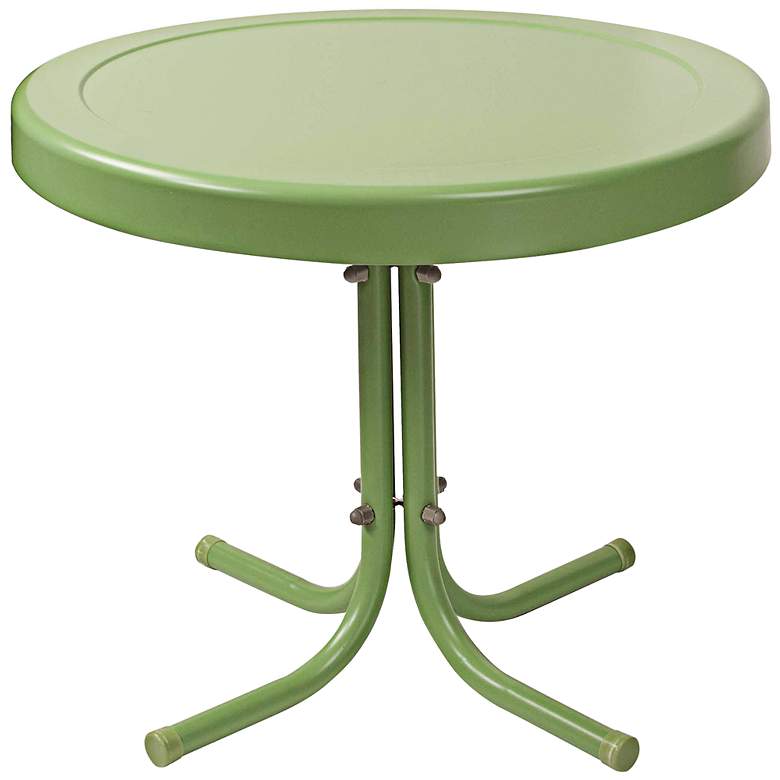 Image 1 Griffith Oasis Green Powdercoat Round Outdoor Side Table