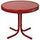 Griffith Coral Red Powdercoat Round Outdoor Side Table