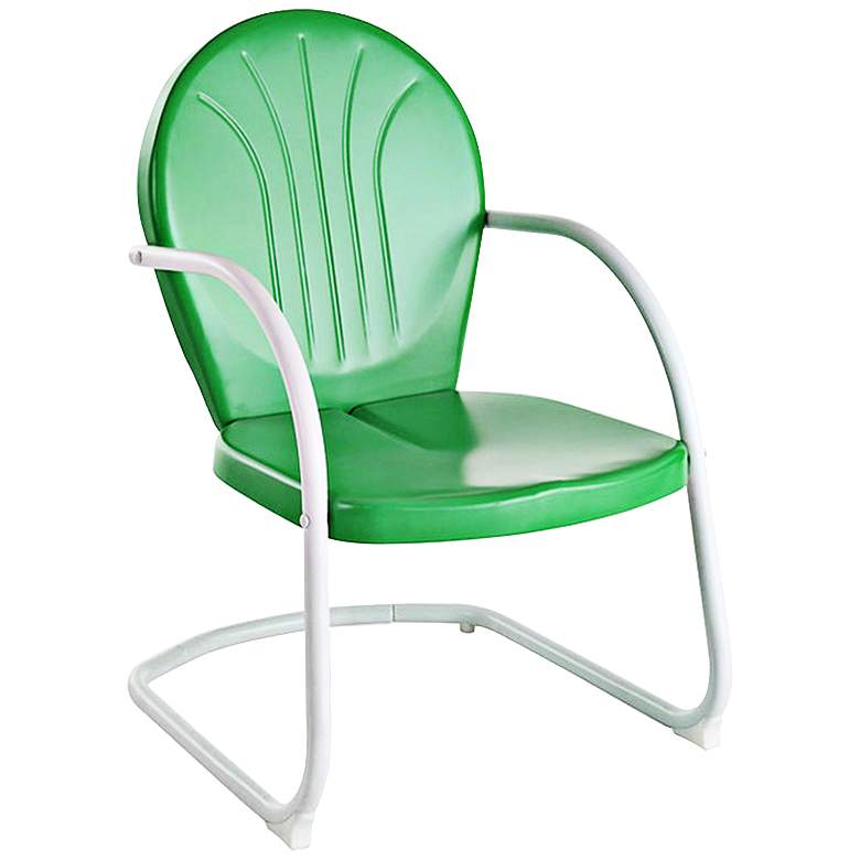 Griffith Nostalgic Grasshopper Green Metal Outdoor Chair
