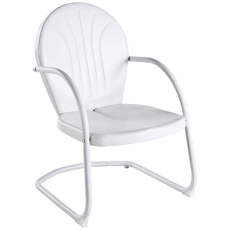 Image 2 Griffith Nostalgic Crisp White Metal Outdoor Chair