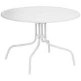 Griffith Round White Outdoor Dining Table