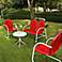 Griffith 4-Piece Red Loveseat Outdoor Conversation Set