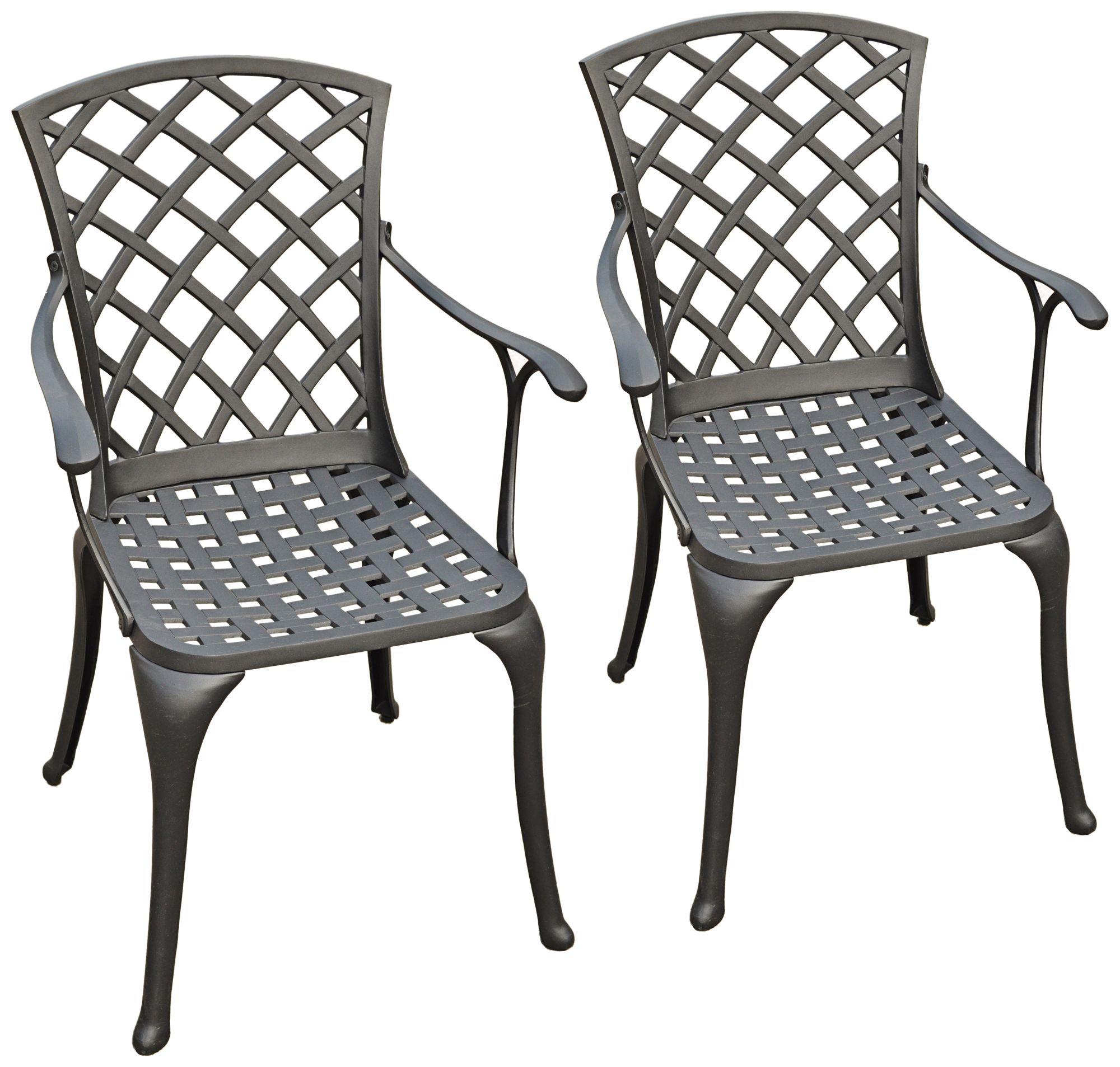 Sedona Charcoal Black Outdoor Highback Armchair Set of 2