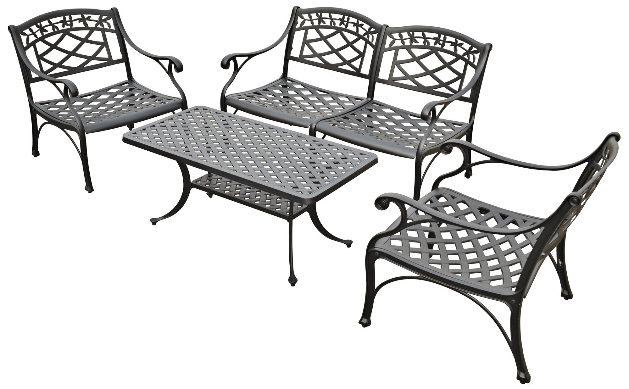 Sedona 4-Piece Charcoal Outdoor Conversation Seating Set
