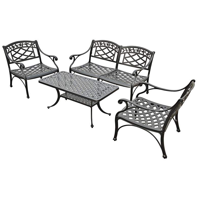 Image 1 Sedona 4-Piece Charcoal Outdoor Conversation Seating Set