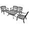 Sedona 4-Piece Charcoal Outdoor Conversation Seating Set