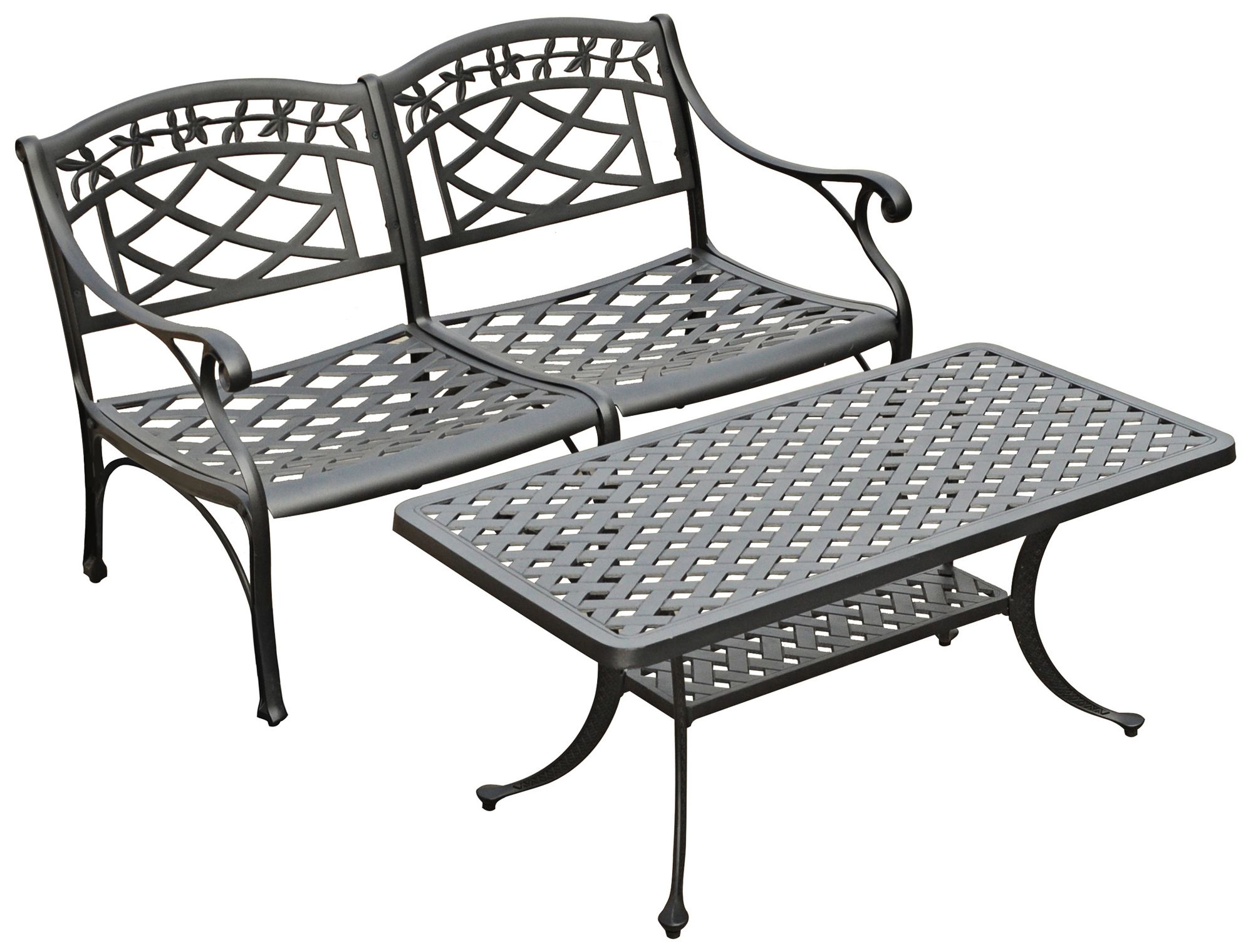 Sedona 2-Piece Charcoal Outdoor Conversation Seating Set
