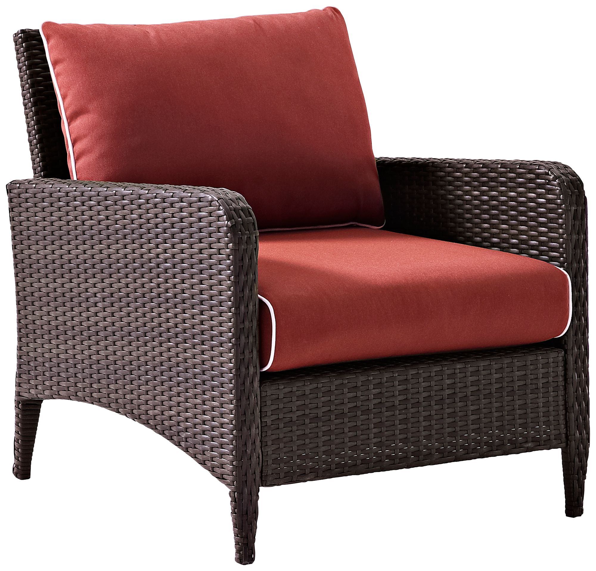Kiawah Sangria Outdoor Wicker Armchair