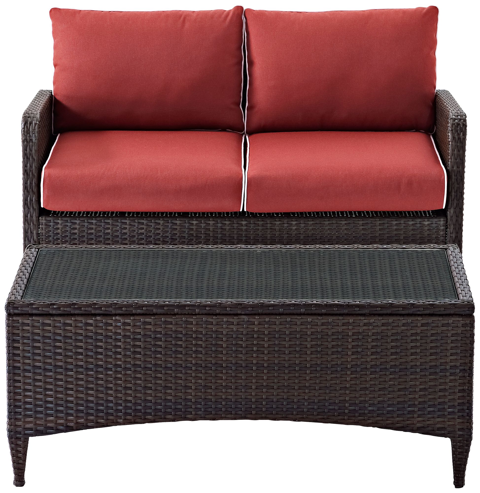Kiawah Sangria 2-Piece Outdoor Wicker Seating Set