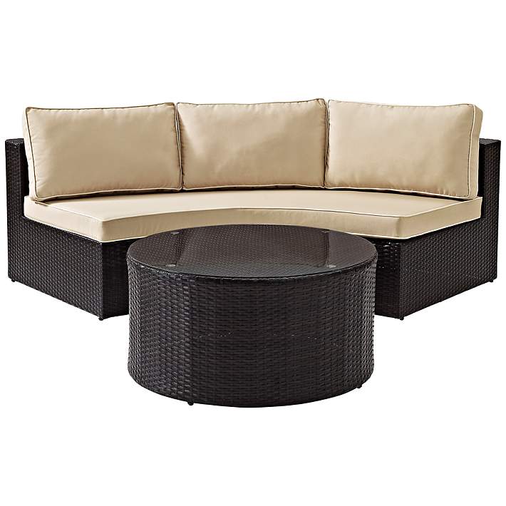 Piece Outdoor Wicker Sectional Sofa Set, All Weather Wicker Sectional Sofa