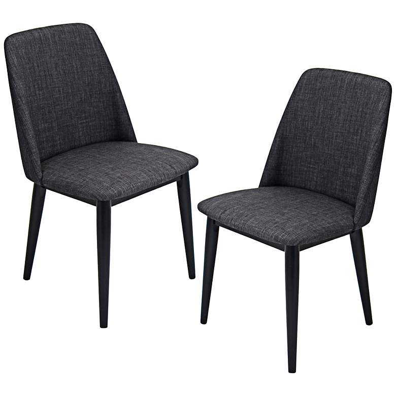 Tintori Charcoal Modern Dining Chair Set of 2