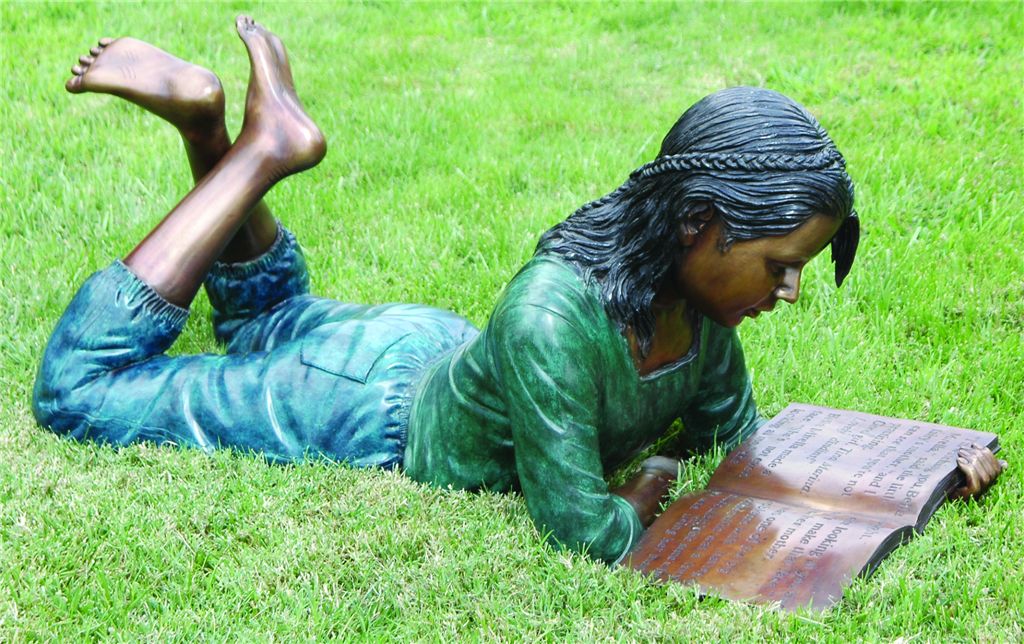 Henri Studios Dorothy Bronze 42"W Cast Brass Outdoor Statue