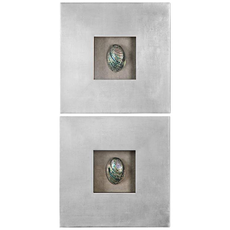 Uttermost Abalone Shells 20&quot; Square Wall Art Set of 2