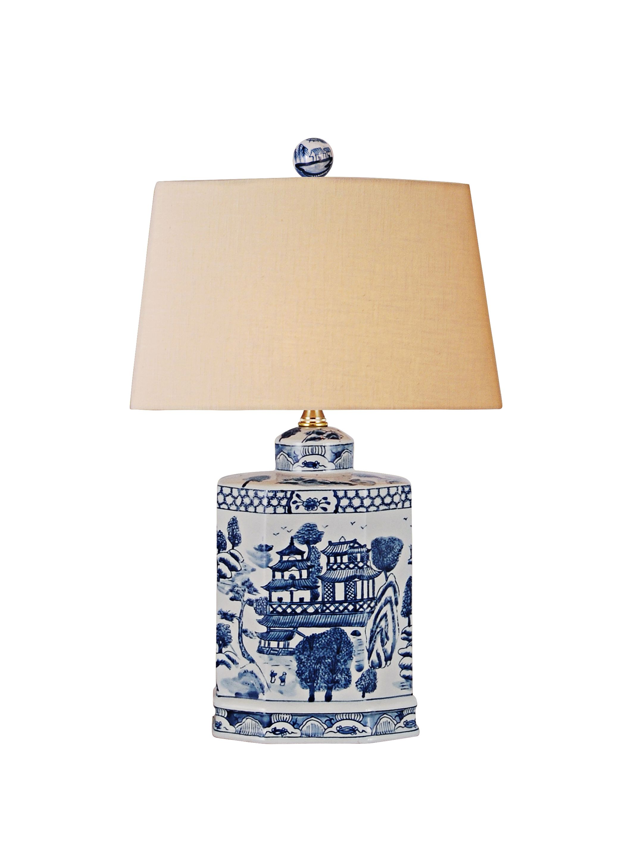 Katanara 19"H Blue and White Porcelain Accent Table Lamp