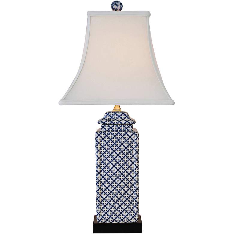 Balintore Blue and White Porcelain Jar Table Lamp