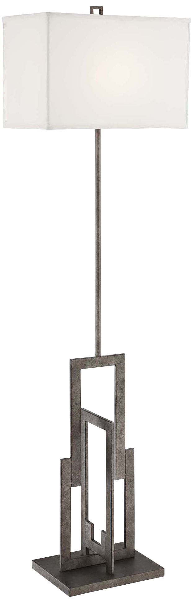 Lite Source Mireya 60" High Antique Silver Floor Lamp