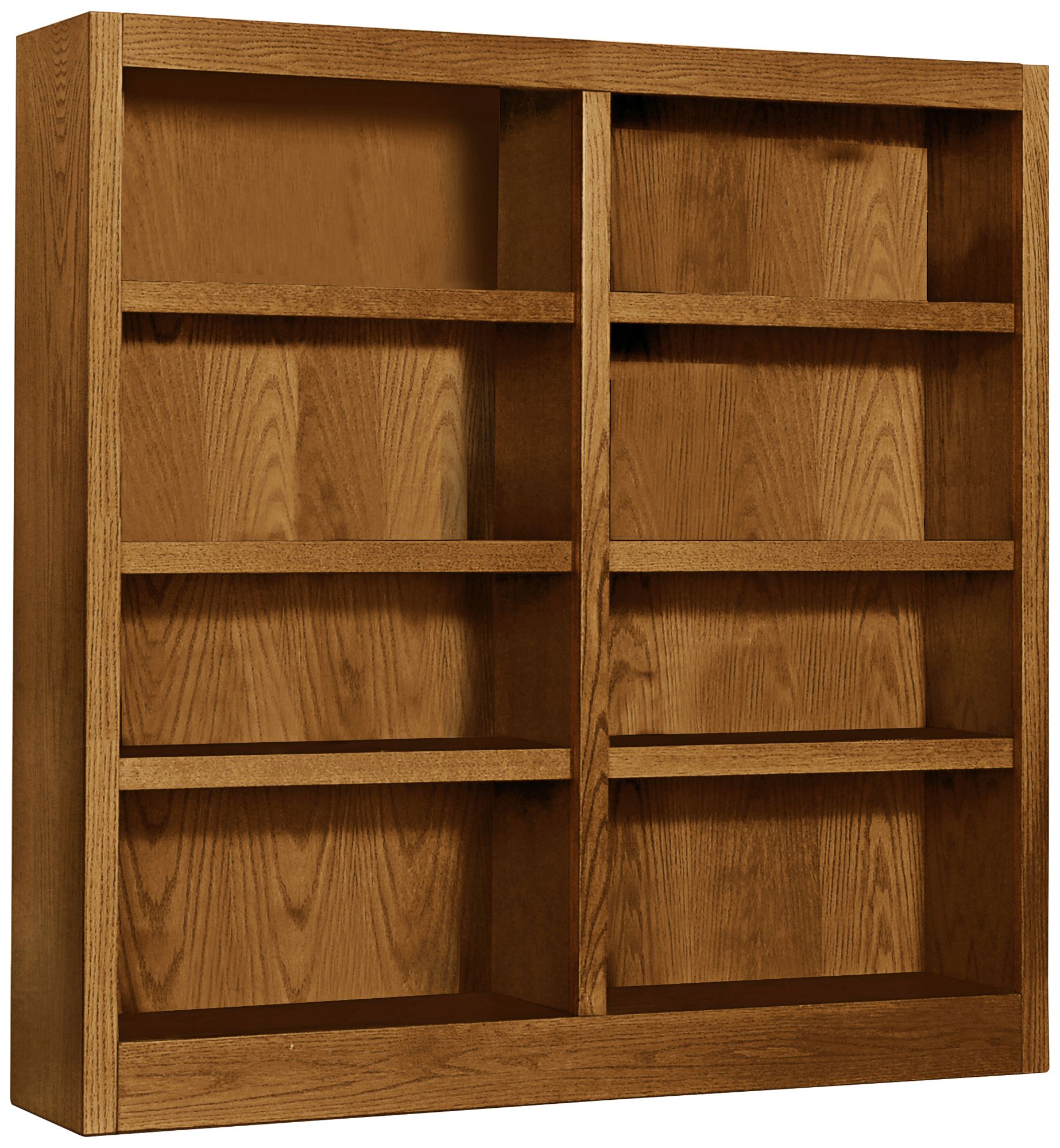 Grundy 48" High Dry Oak Finish DoubleWide Bookcase 7N869 Lamps Plus