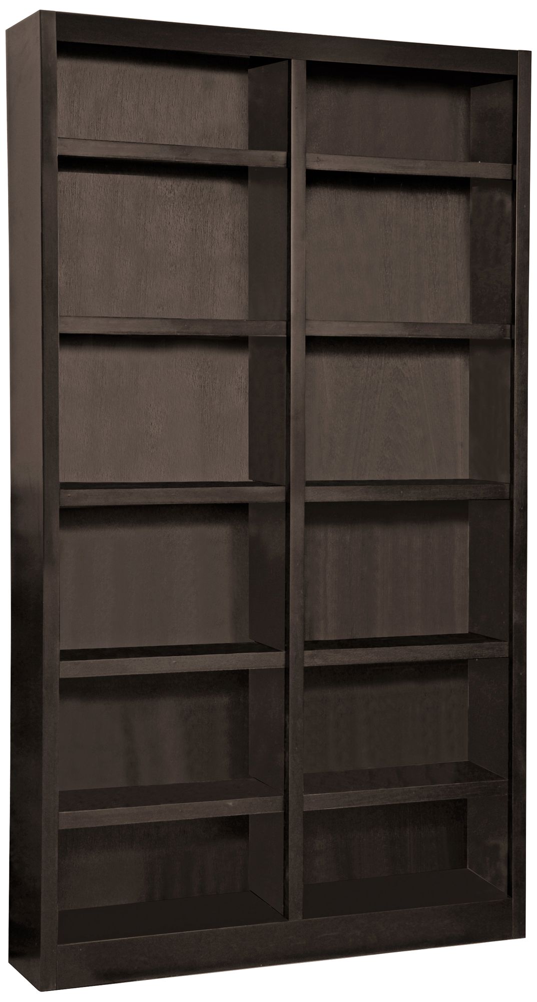 Grundy 84" High Espresso Double-Wide 12-Shelf Bookcase