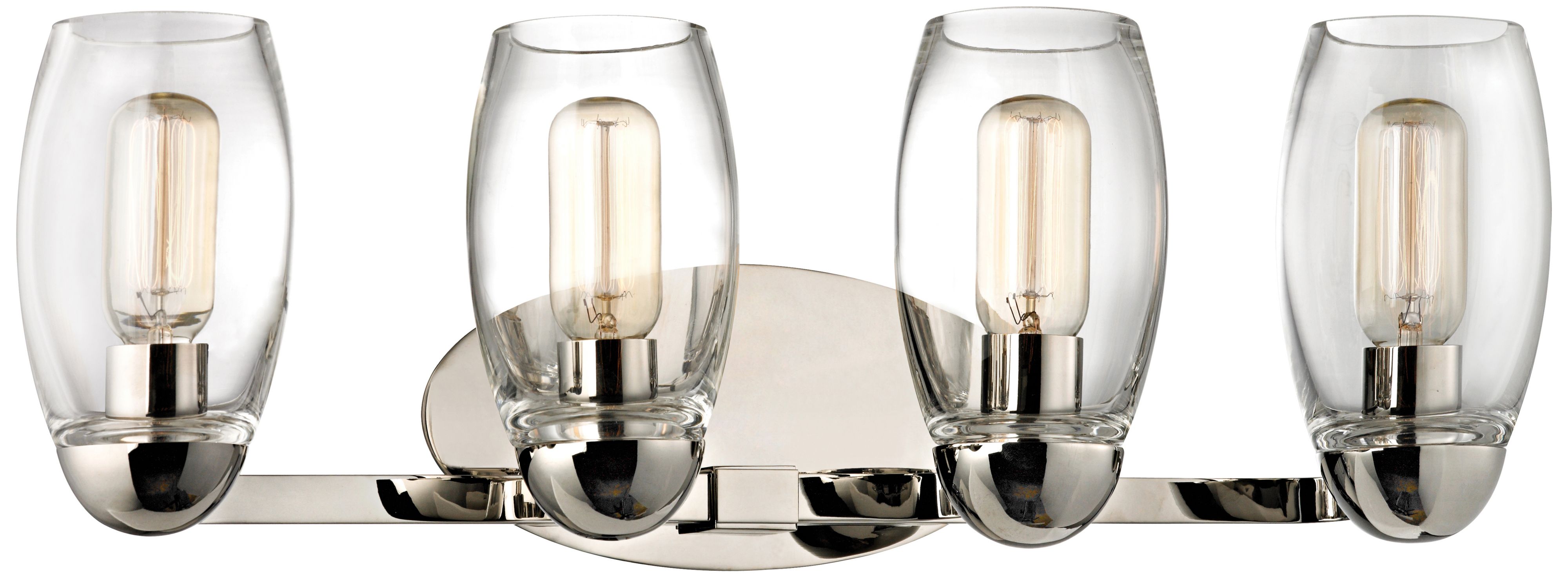 Hudson Valley Pamelia 27" Wide Polished Nickel Bath Light