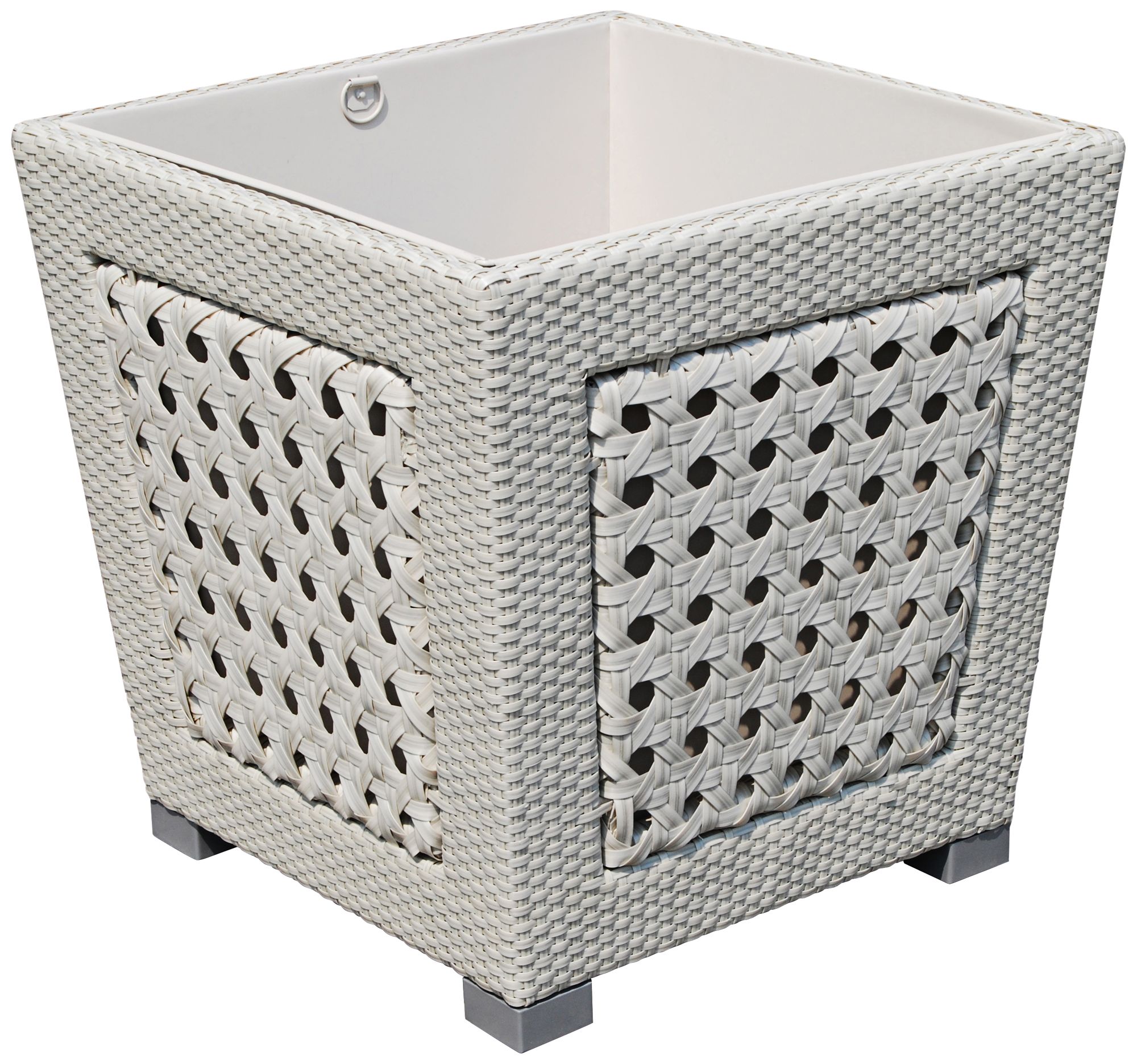 Dann Foley Pacific Metallic Wicker Square Outdoor Planter
