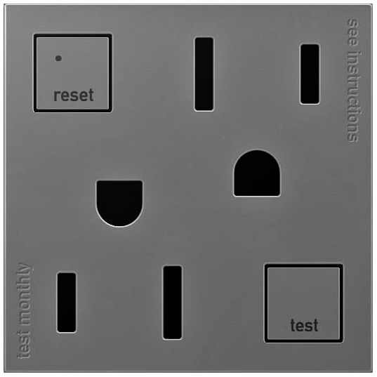 adorne® Magnesium Tamper-Resistant 20A GFCI Wall Outlet