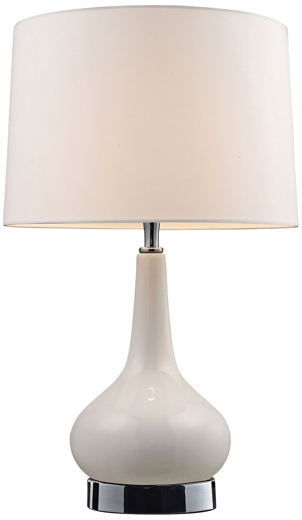 Mary Kate & Ashley Continuum White and Chrome Table Lamp