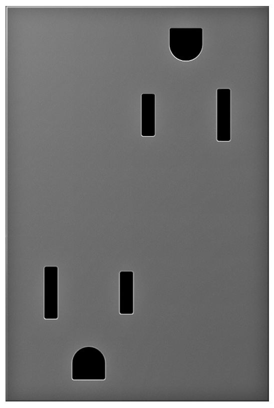 adorne® Magnesium 15A Tamper-Resistant 3-Module Outlet