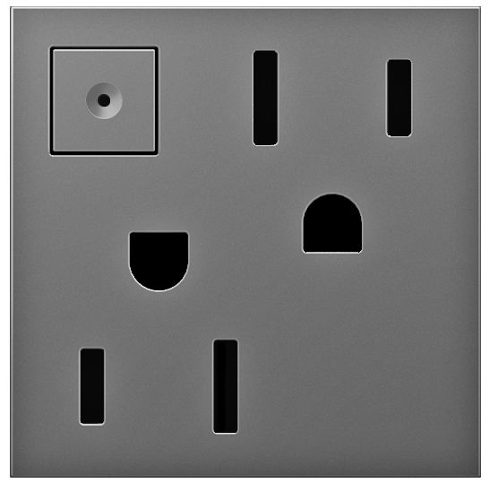 adorne® Magnesium 15A Energy-Saving On-Off Wall Outlet