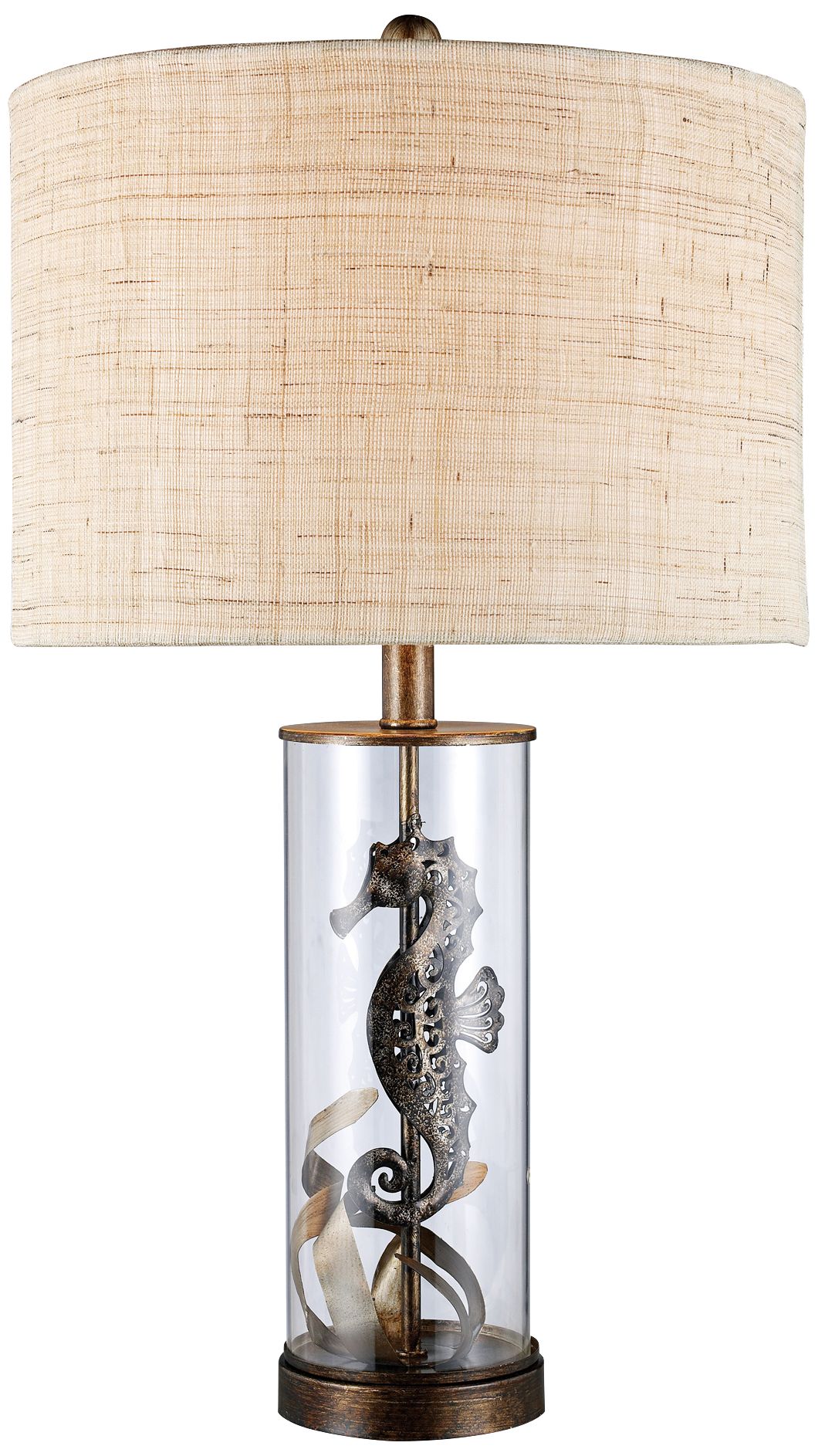 Largo Clear Glass Seahorse Table Lamp