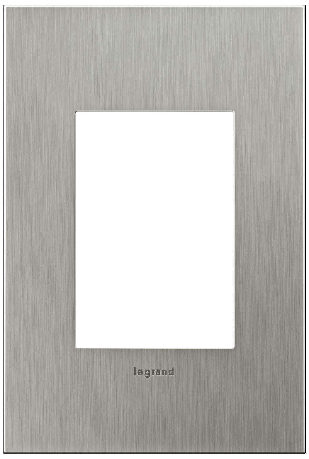 adorne® 1-Gang 3-Module Brushed Stainless Steel Wall Plate