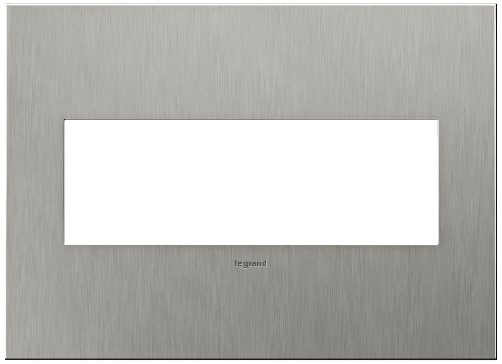 adorne® 3-Gang Brushed Stainless Steel Wall Plate